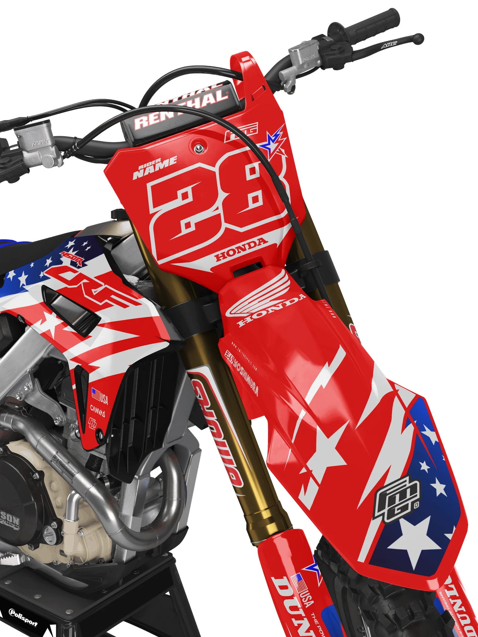 Honda USA Flag Graphics Kit