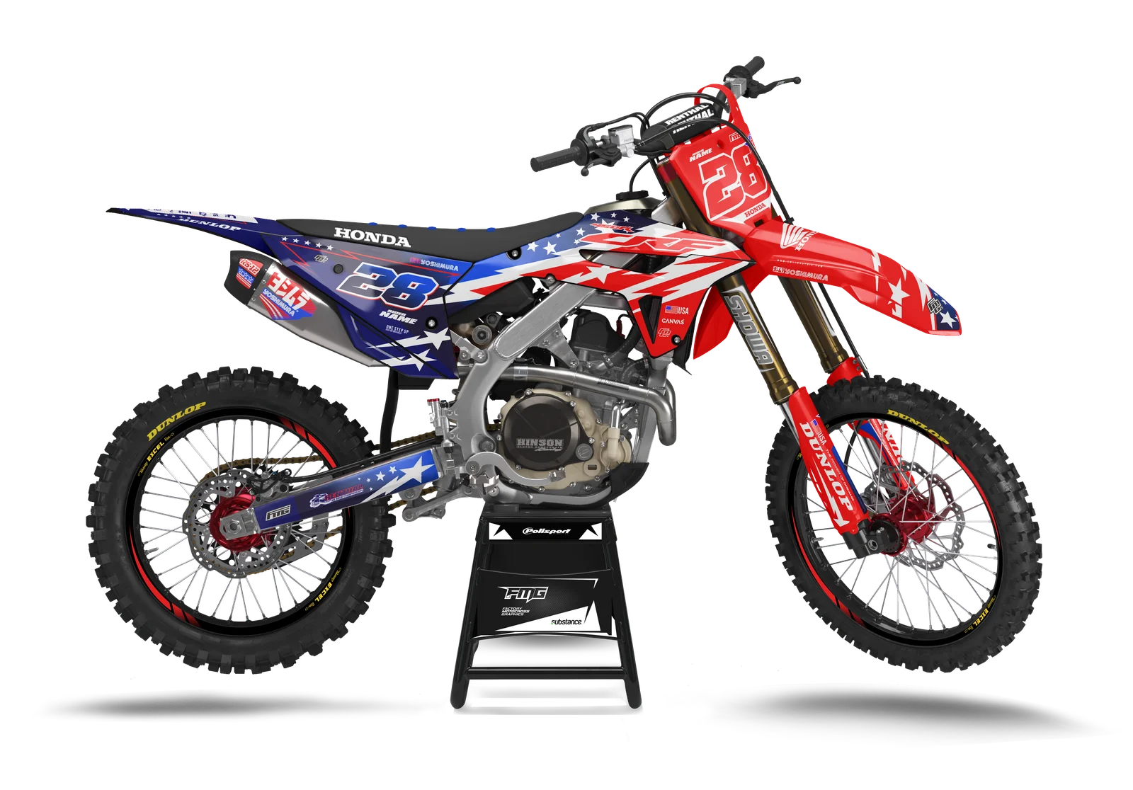 Honda USA Flag Graphics Kit