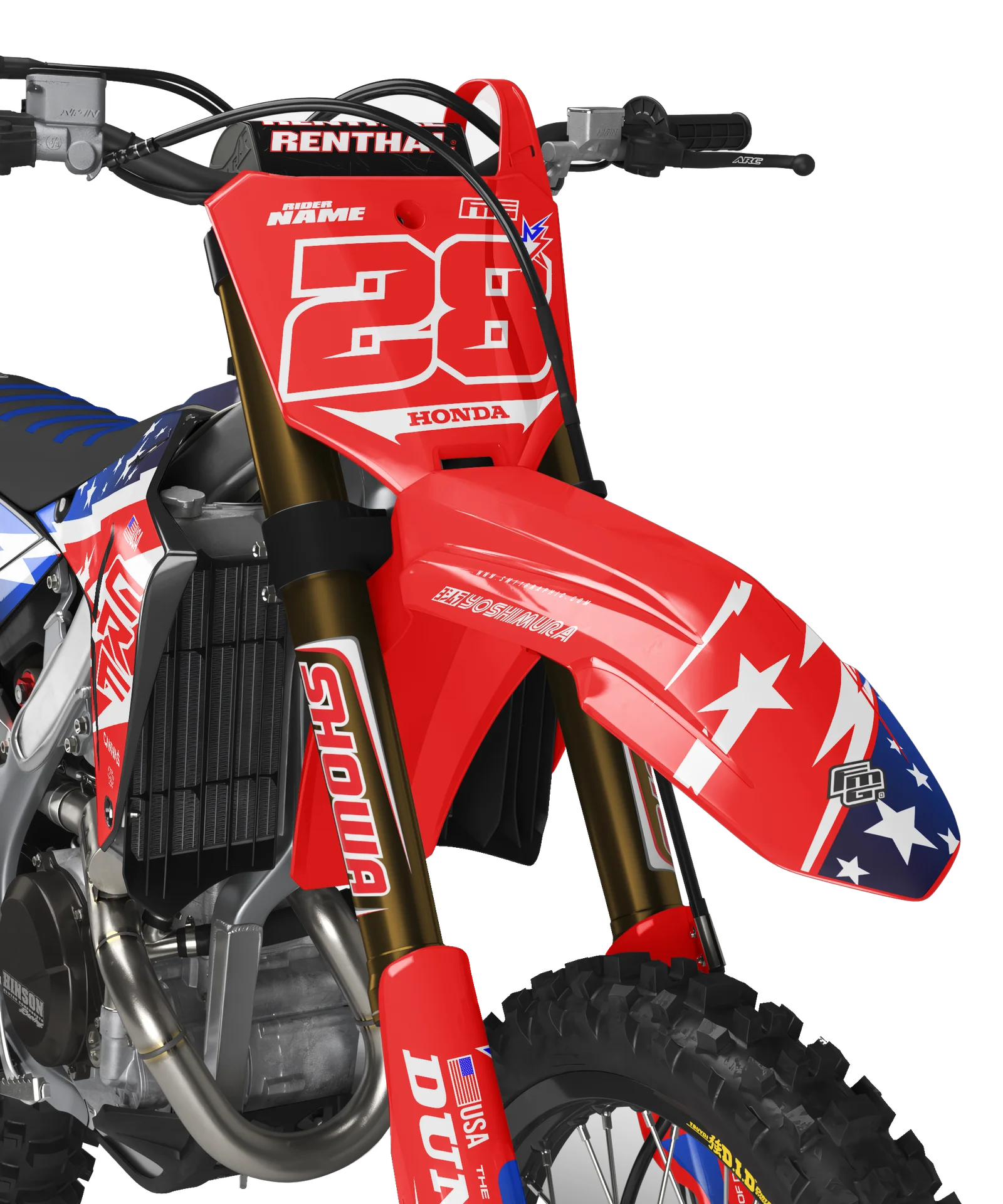 Honda 2025 USA Flag Graphics Kit