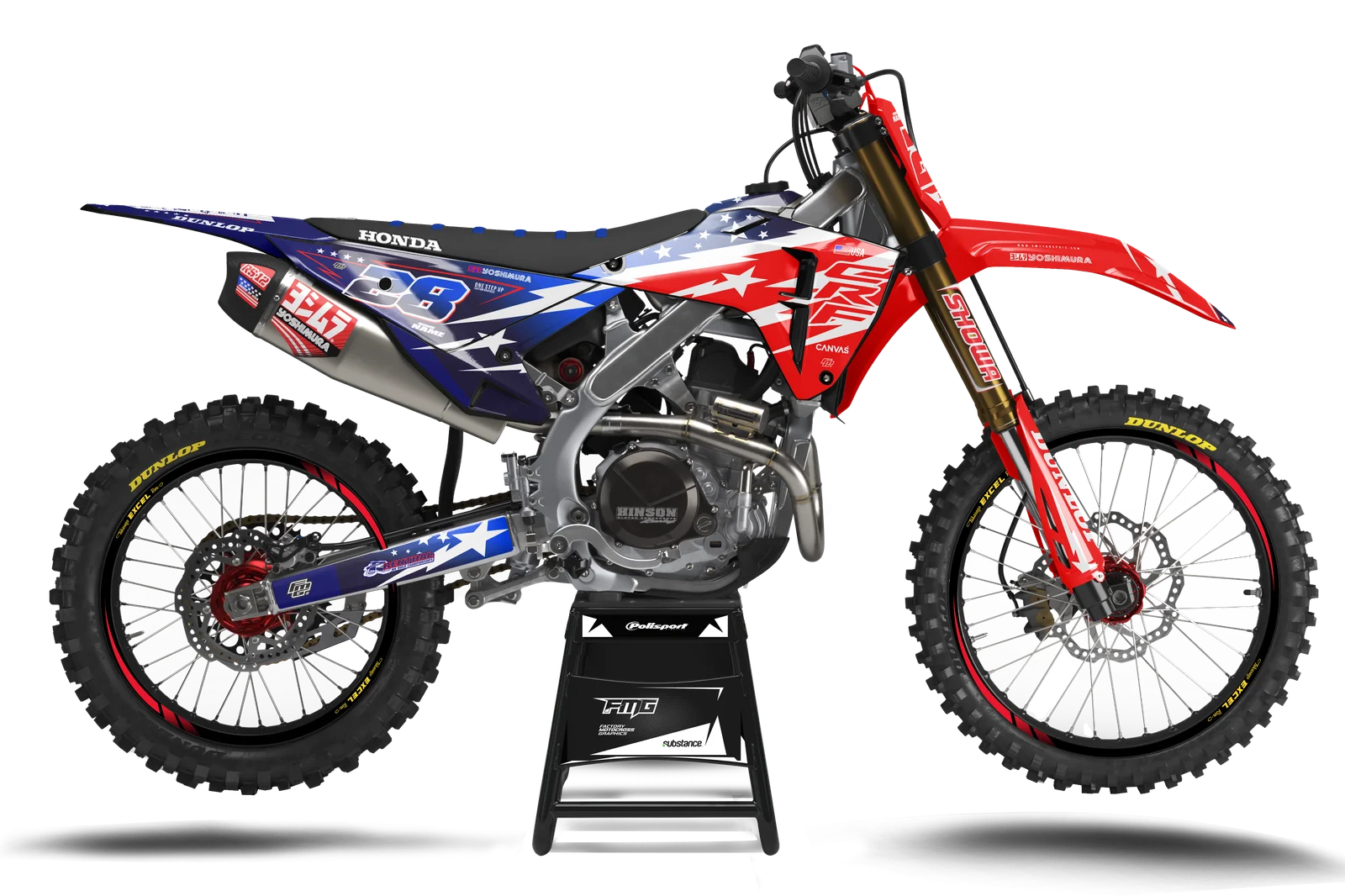 Honda 2025 USA Flag Graphics Kit