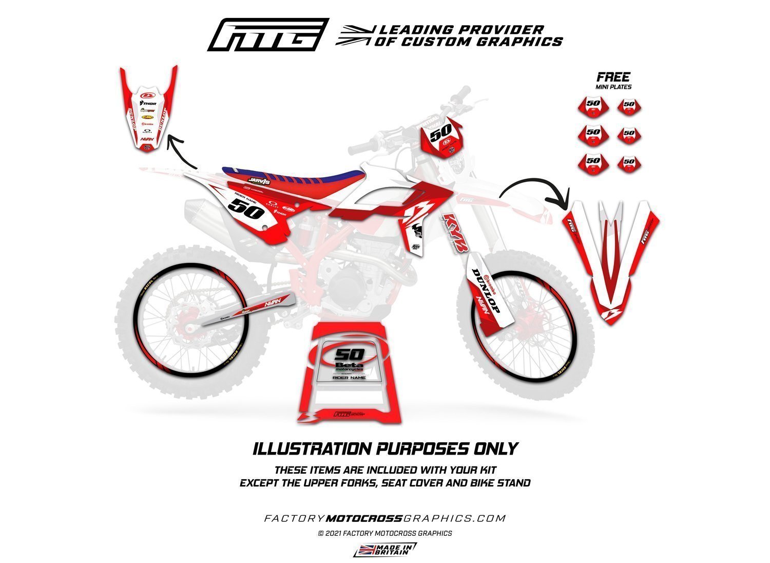 Beta Cali Red Graphics Kit