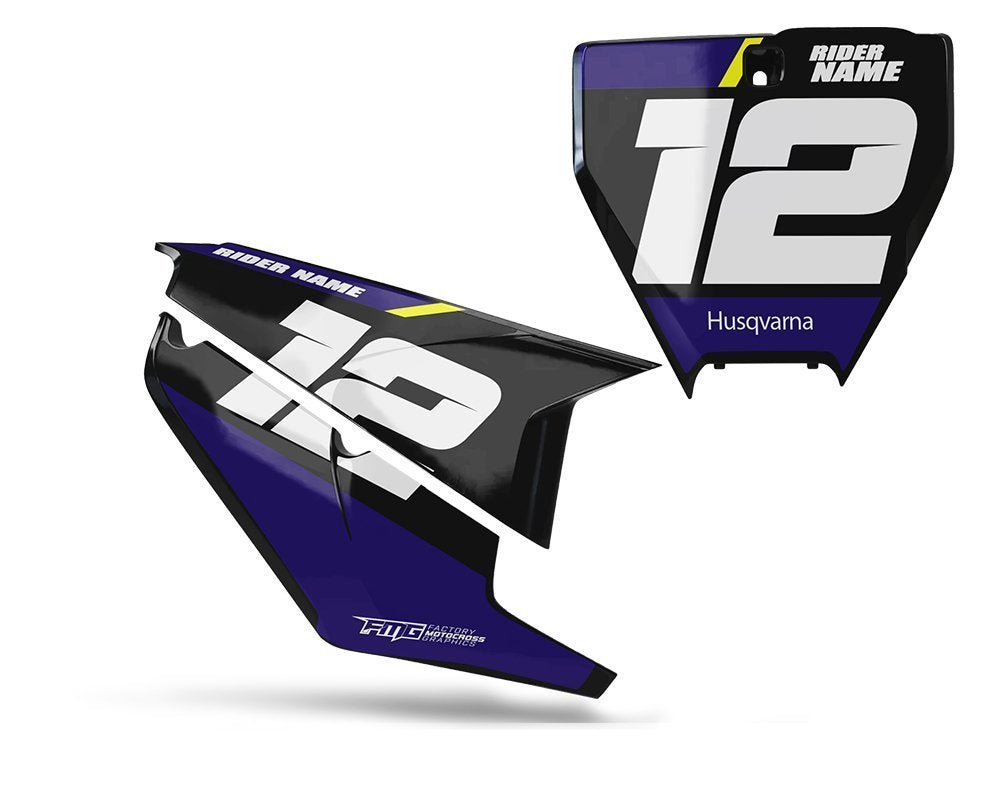 Blue Husqvarna Motocross Decals