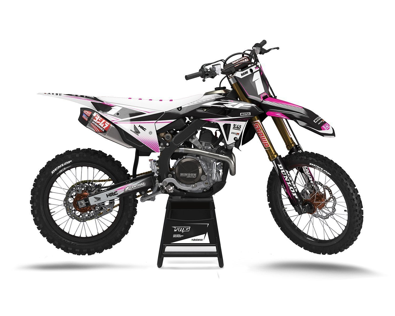 Pink CRF250R Motocross Decals