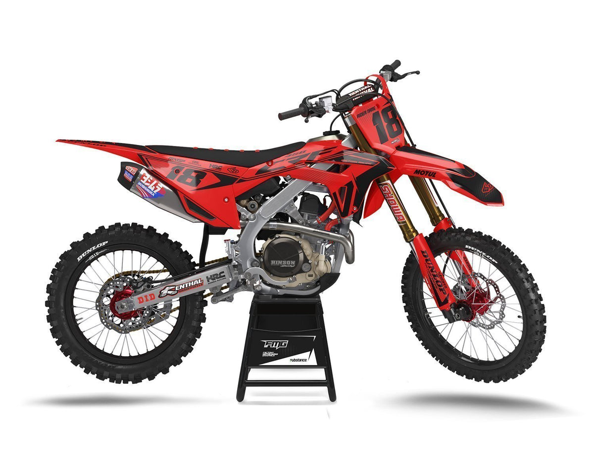 Red Black Honda 450 Graphics