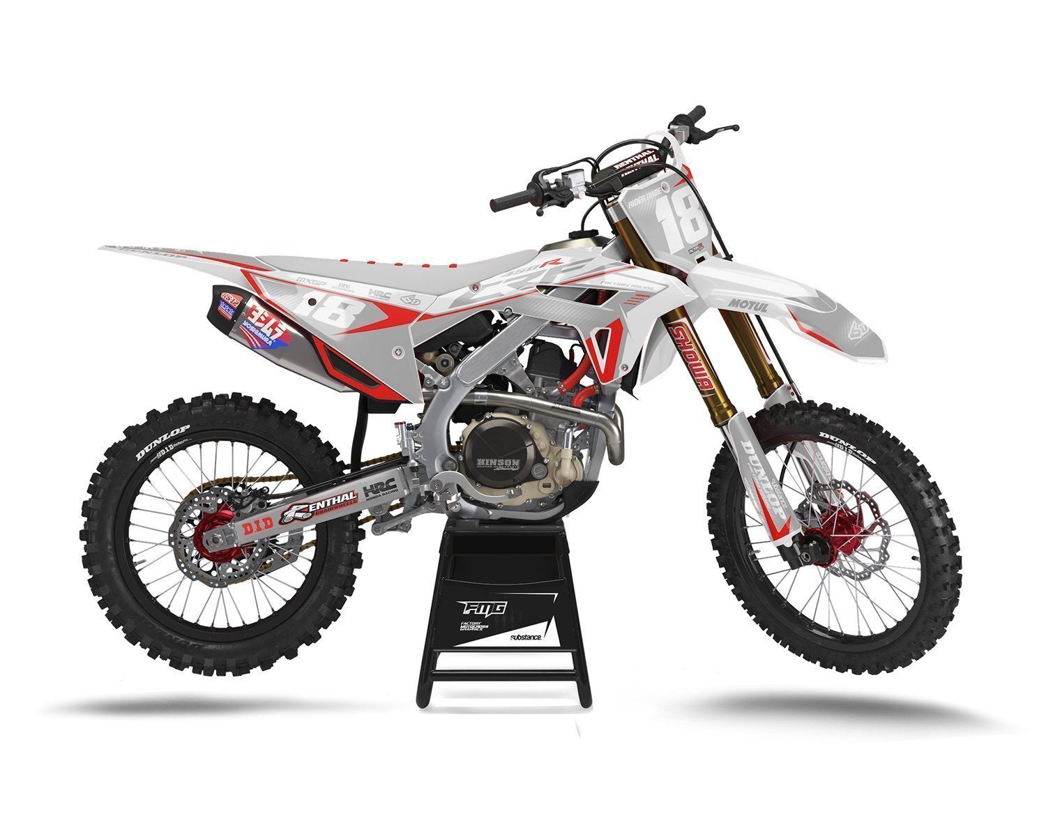 Honda CRF White Graphics Kit