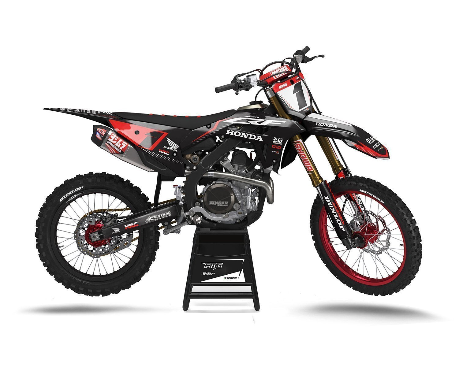 Black Red CRF450 2021 Graphics