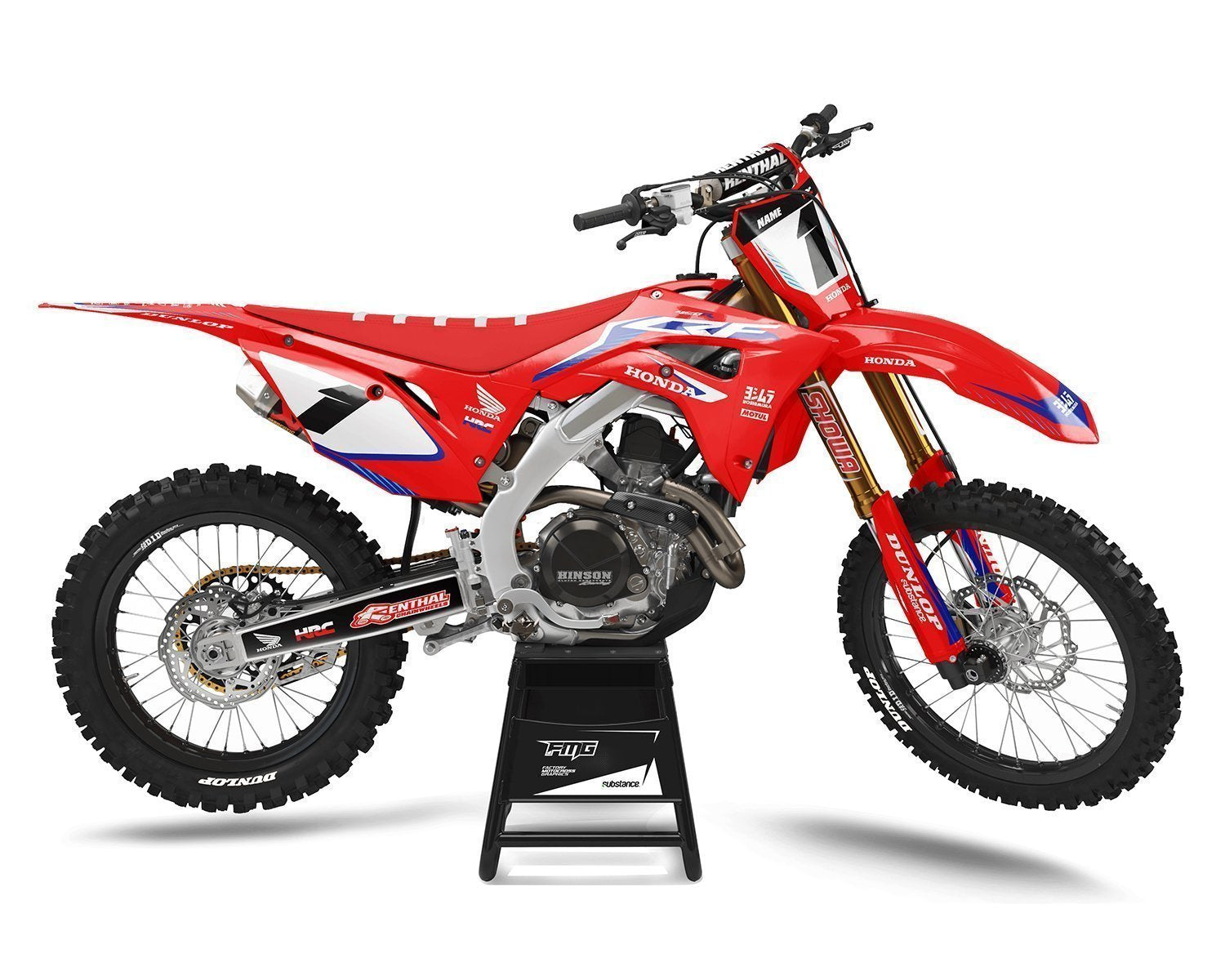 Honda Red Factory MX Graphics