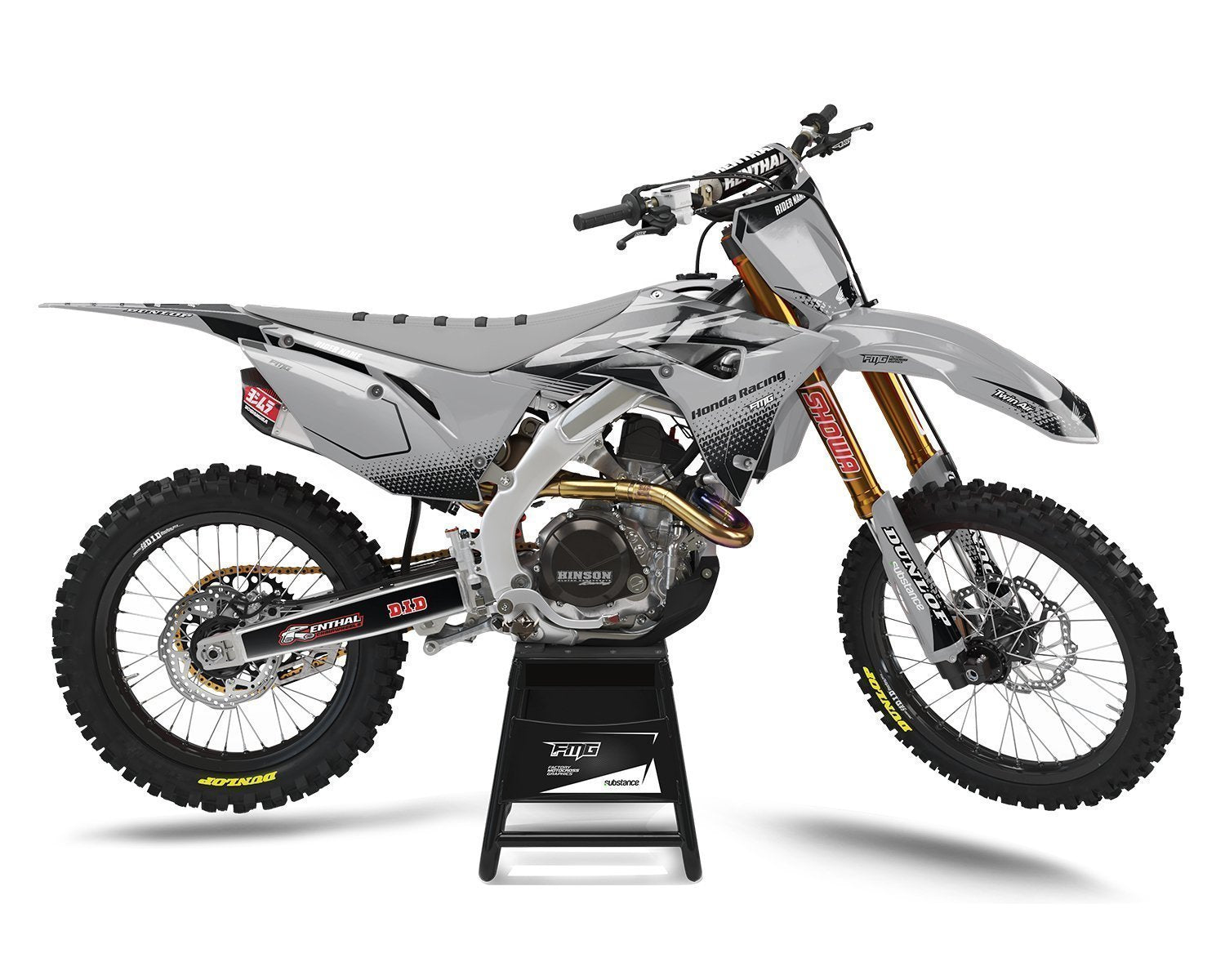 Honda Grey Motocross Graphics