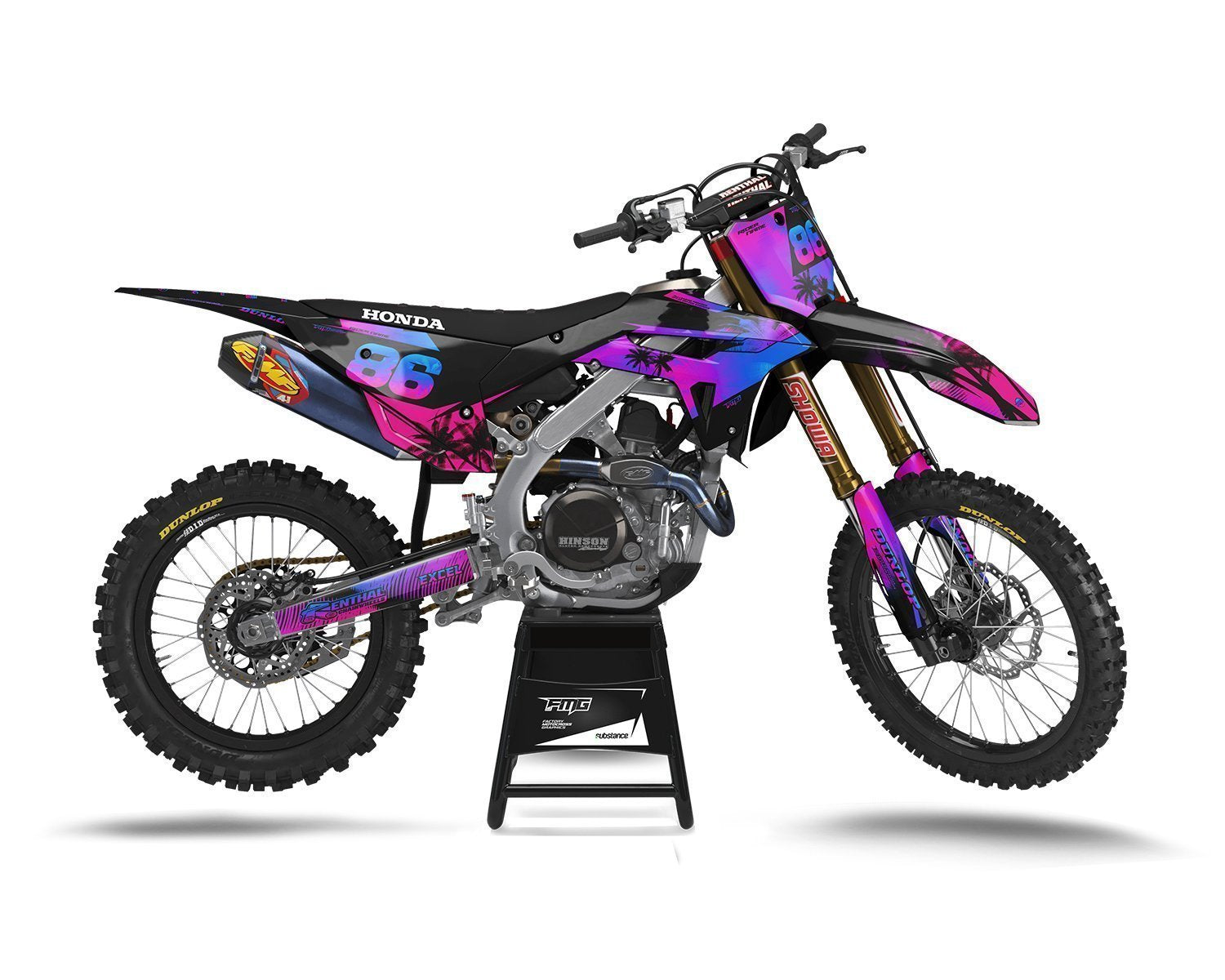 Miami Vice Palm Tree Purple CRF Graphics