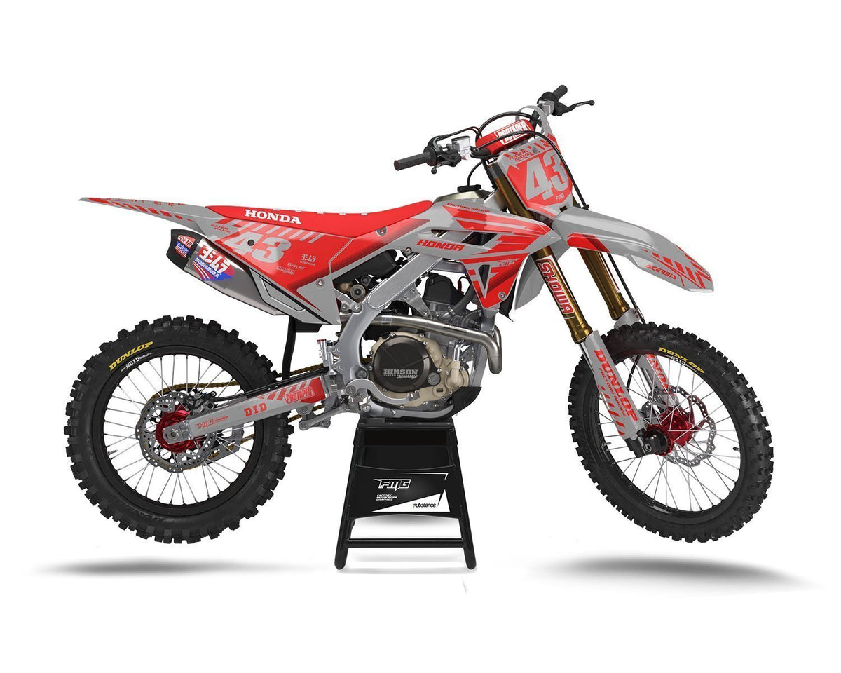 Custom Grey Honda MX CRF450 2021 Decals