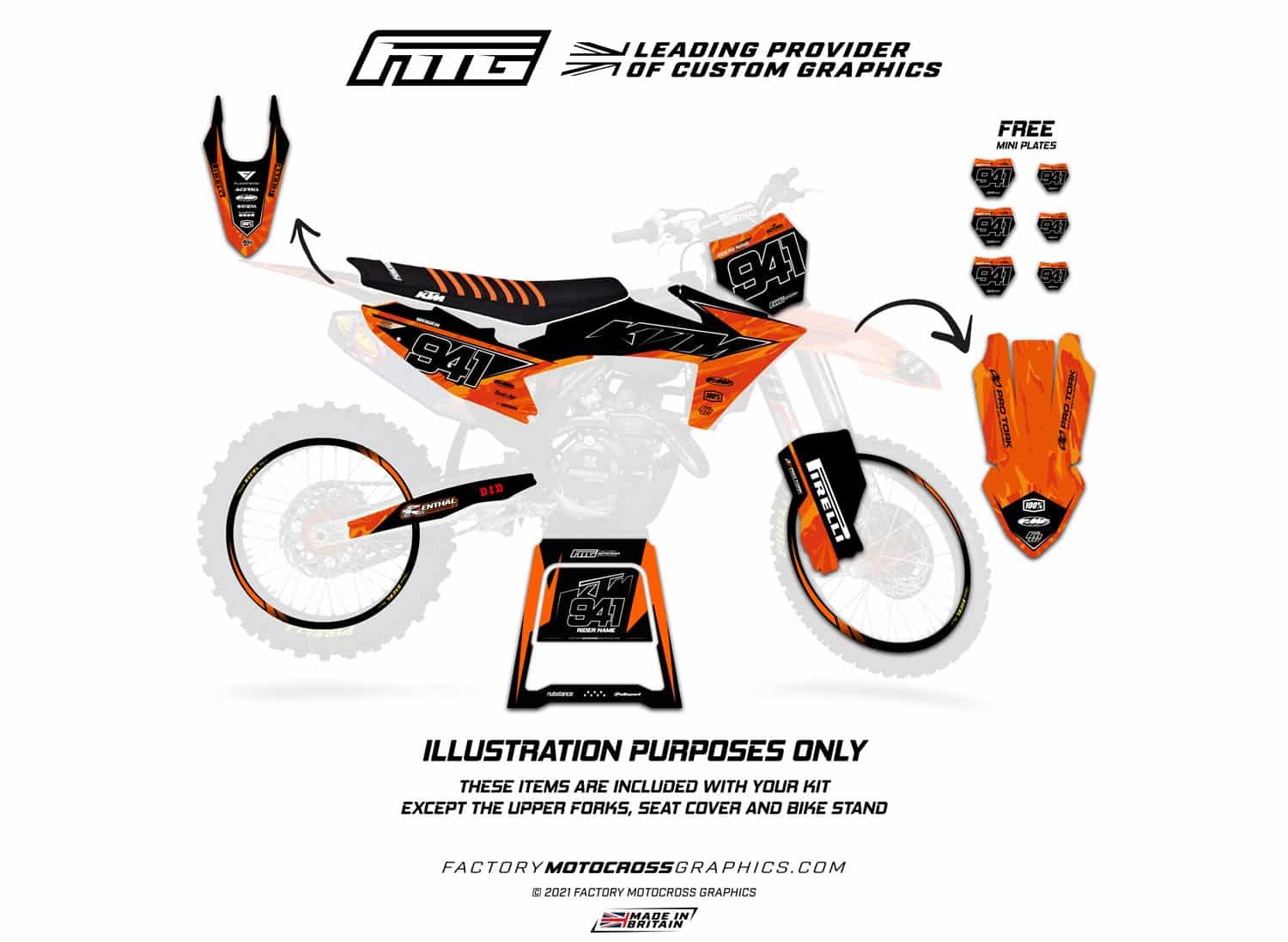 Troy Lee Designs Black Graphics Kit