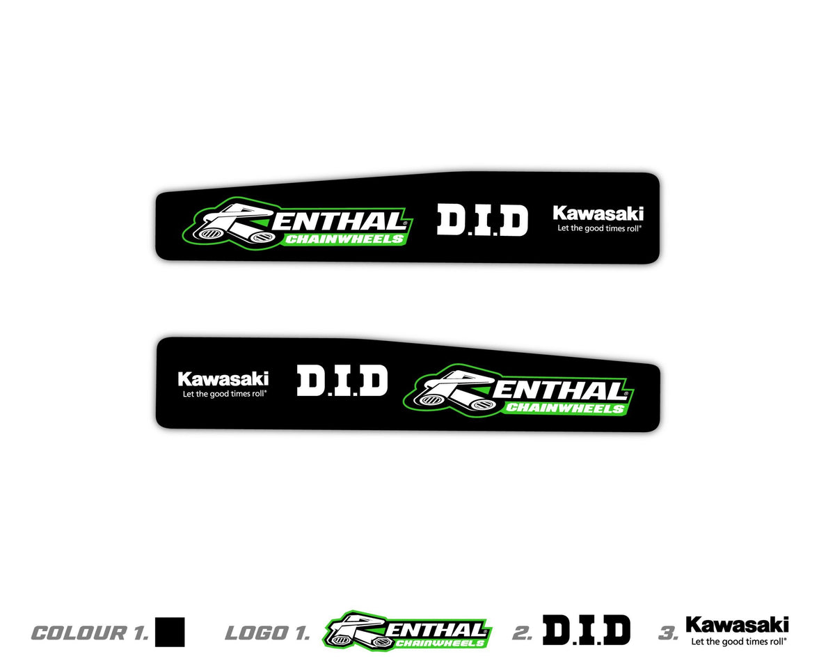 Black Kawasaki Motocross Decals