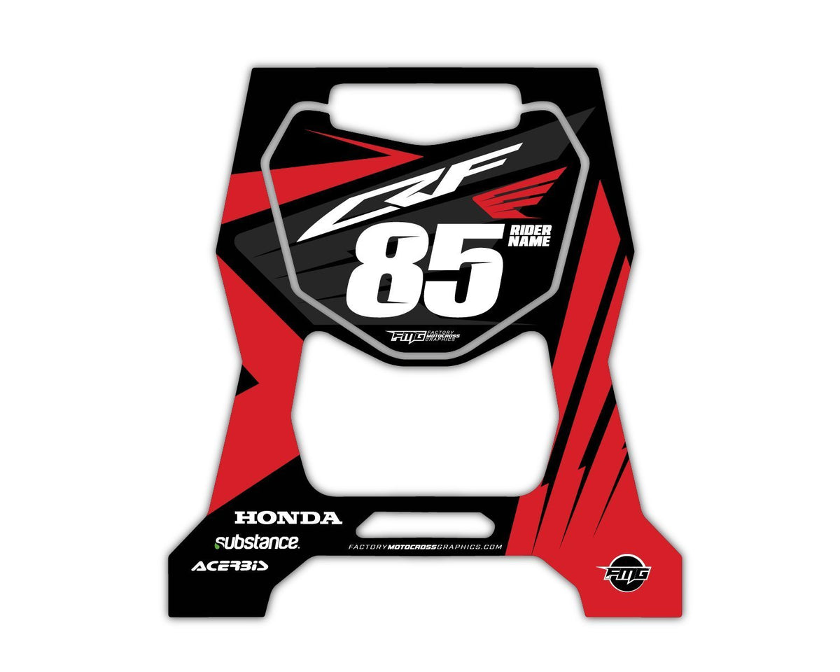 Honda Red MX Bike Stand Stickers