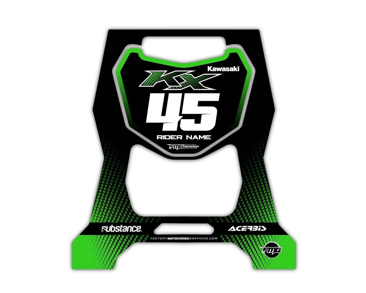 Green Kawasaki Bike Stand Decal