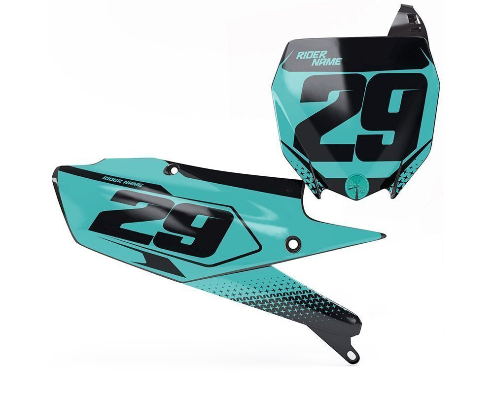 Yamaha Teal Motocross Number Boards