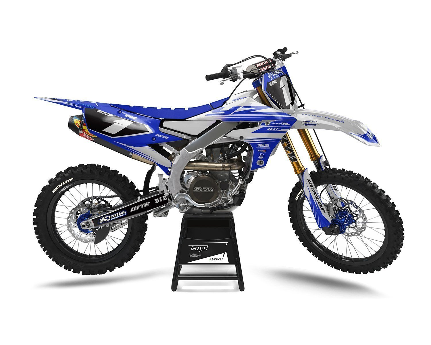 Grey Blue Yamaha Motocross Graphics UK