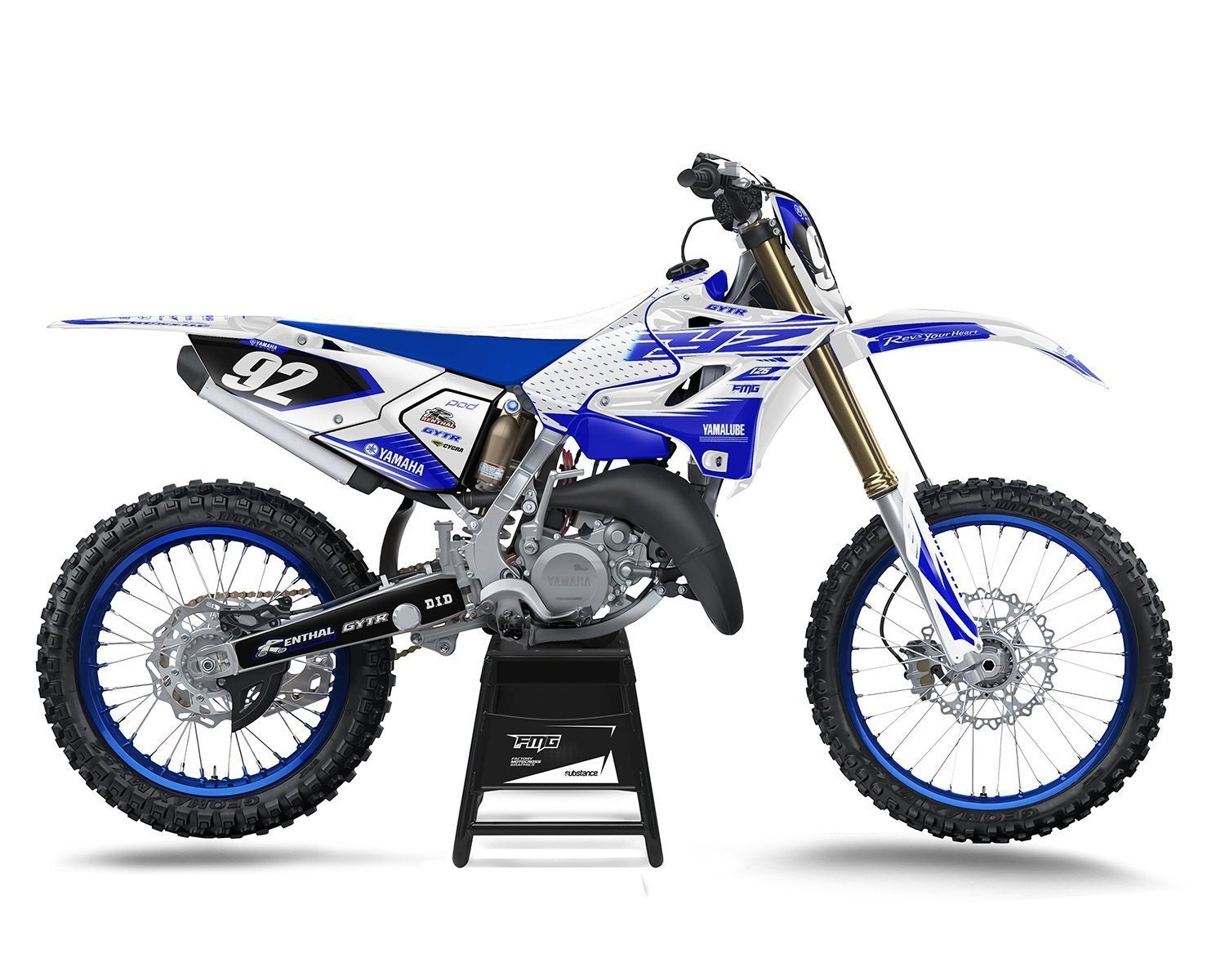 White Yamaha YZ250 Graphics